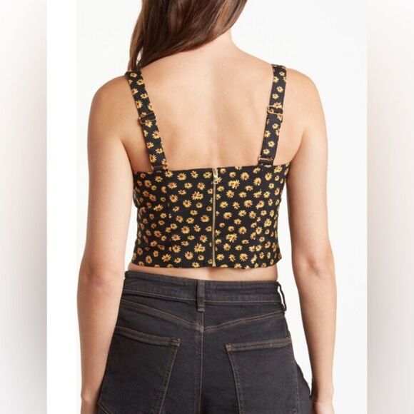 WeWoreWhat Floral Corset Crop Top - Picture 2 of 11